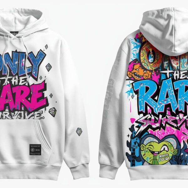 Only the Rare Survive — White Hoodie Collection